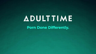 ADULT TIME - méretes tőgyes világos szőke nagy cickós barnával ollózik és dug