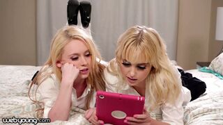 Chloe Cherry és fősulis kurvája leszbi kísérletezésre adja fejét